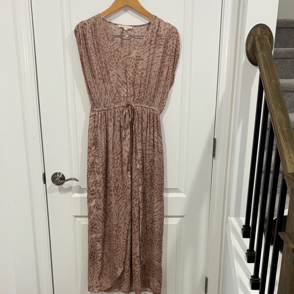 GRADE & GATHER SLIT SKIRT SUMMER DRESS animal print size small - Picture 4 of 10